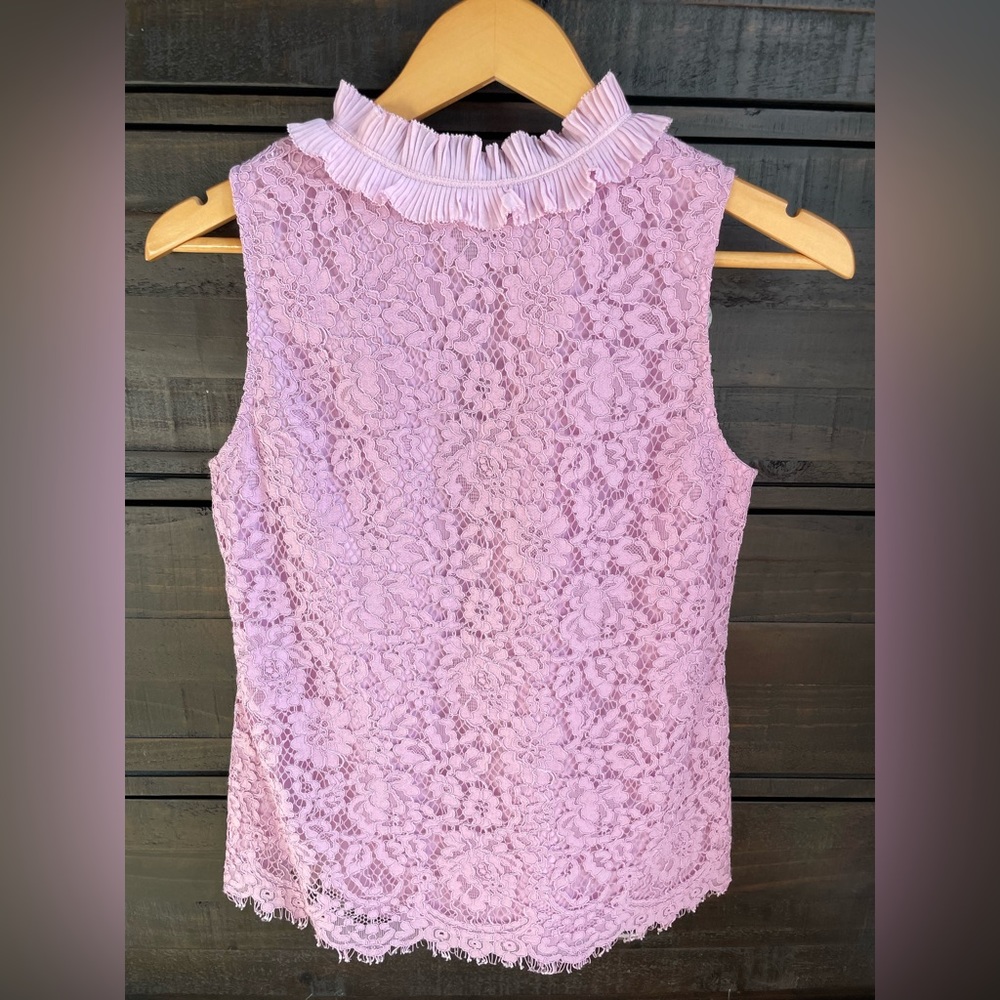 J. Crew Lace Ruffle Top - Picture 3 of 6